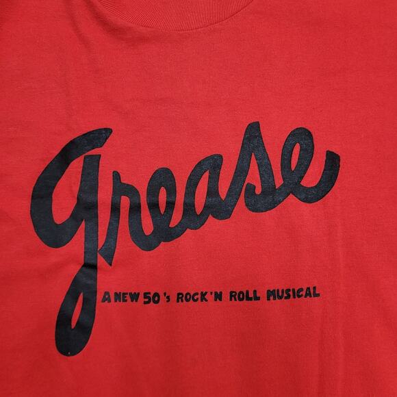 Vintage 1985 Grease Musical Rock Shirt Small 18x25 Crop USA - Picture 7 of 13